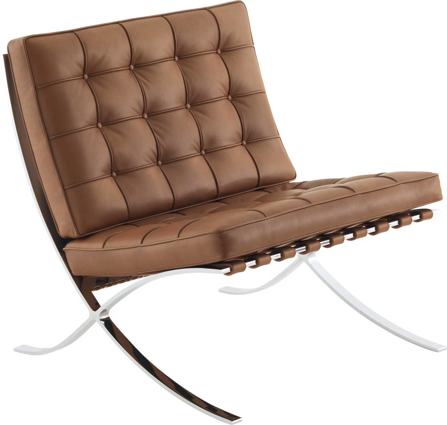 Modern Knoll Mies Van Der Rohe Mr Adjustable Brown Leather Chaise