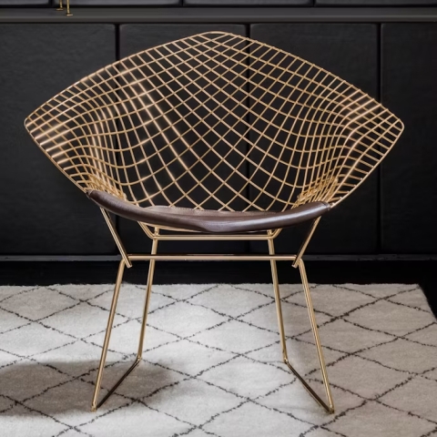 Bertoia Diamond Chair – Gold