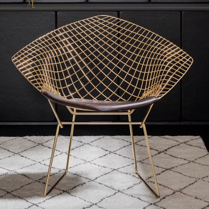 Bertoia Diamond Chair – Gold