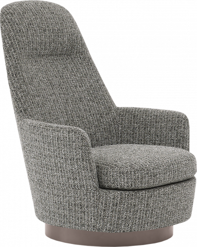 Jacques High Armchair with swivel base