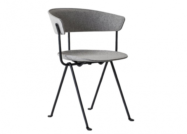 Officina side chair upholstered