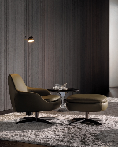 Sendai swivel armchair with armrests