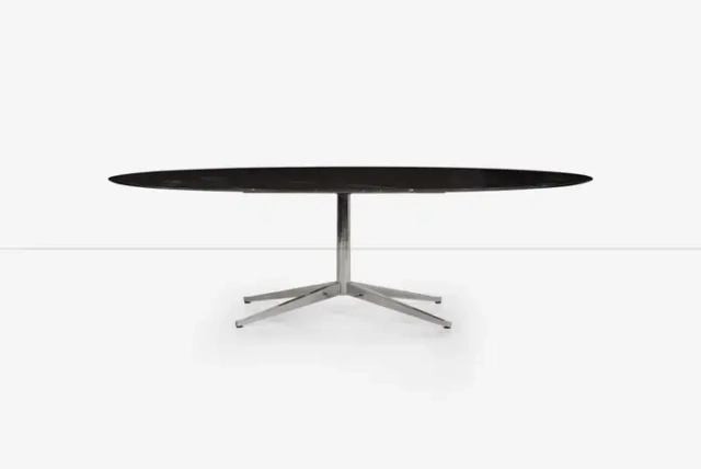 Florence Knoll large oval dining table – Portoro